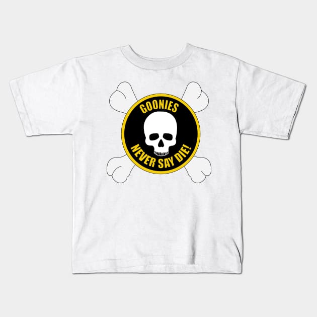 Goonies with Bones Kids T-Shirt by DickinsonDesign